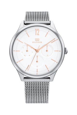Stalen Quartz Horloge Layla - Chronograaf - Zilverkleurig en Wit