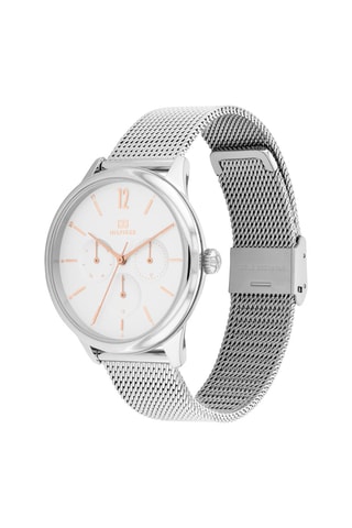 Stalen Quartz Horloge Layla - Chronograaf - Zilverkleurig en Wit
