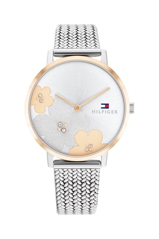 Stalen Quartz Horloge Zilverkleurig en Goudkleurig