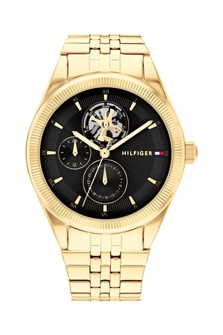 Stalen Quartz Horloge - Goudkleurig en Zwart