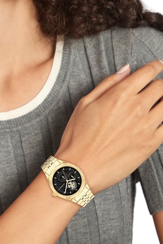 Stalen Quartz Horloge - Goudkleurig en Zwart