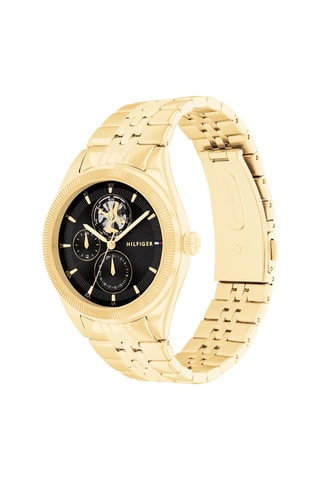 Stalen Quartz Horloge - Goudkleurig en Zwart