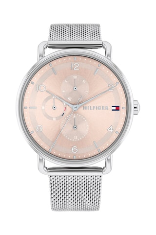 Stalen Quartz Horloge Lily - Chronograaf - Zilverkleurig en Roze