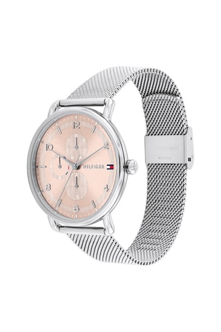 Stalen Quartz Horloge Lily - Chronograaf - Zilverkleurig en Roze