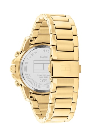Stalen Quartz Horloge - Goudkleurig en Groen