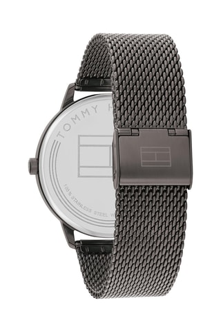 Stalen Quartz Horloge - Grijs en Marineblauw