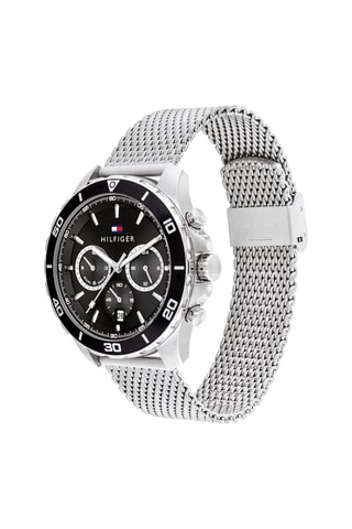 Stalen Quartz Horloge - Chronograaf - Zilverkleurig en Zwart