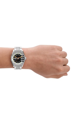 Stalen Quartz Horloge Griffed - Zilverkleurig