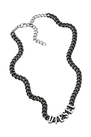 Ketting - zilverkleurig en zwart