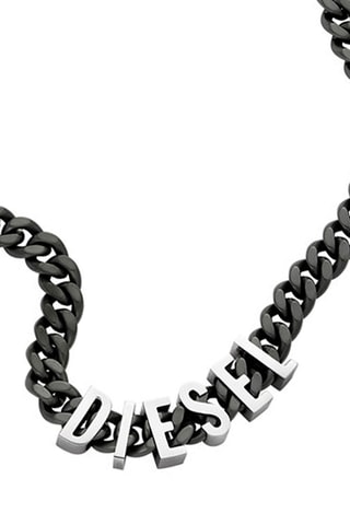 Ketting - zilverkleurig en zwart