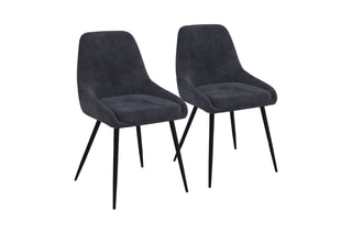 2 chaises Olivia - 47,5 x 79 x 54 cm - Revêtement en velours
