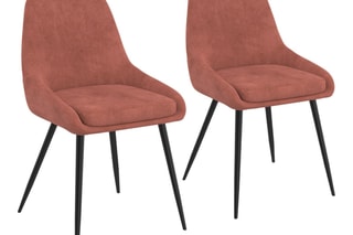 2 chaises Olivia - 47,5 x 79 x 54 cm - Revêtement en velours