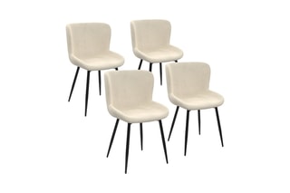 4 chaises Taylor - 49 x 81,5 x 56 cm - Revêtement en velours