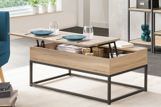 Table basse relevable Manufacture - Plateau en bois - 99 x 55 x 41 cm