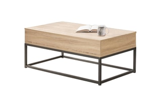 Table basse relevable Manufacture - Plateau en bois - 99 x 55 x 41 cm
