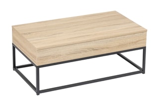Table basse relevable Manufacture - Plateau en bois - 99 x 55 x 41 cm