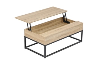 Table basse relevable Manufacture - Plateau en bois - 99 x 55 x 41 cm
