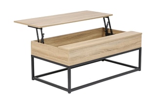 Table basse relevable Manufacture - Plateau en bois - 99 x 55 x 41 cm
