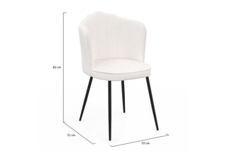 2 chaises Arielle - 55 x 82 x 51 cm