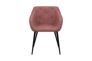 2 fauteuils Julia - Rose et noir - Velours