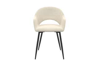 2 chaises Rebecca - 52 x 56 x 75 cm - Revêtement en velours