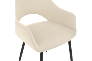 2 chaises Rebecca - 52 x 56 x 75 cm - Revêtement en velours