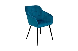 2 fauteuils Melinda - Bleu - Revêtement tissu velours