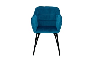2 fauteuils Melinda - Bleu - Revêtement tissu velours