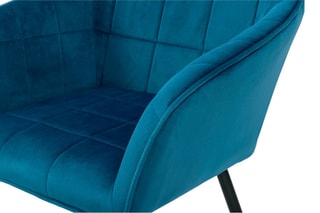 2 fauteuils Melinda - Bleu - Revêtement tissu velours