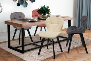 4 chaises Daisy - Structure en bois - Pieds en hêtre - 50 x 47,5 x 79 cm