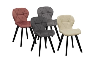 4 chaises Daisy - Structure en bois - Pieds en hêtre - 50 x 47,5 x 79 cm