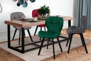 4 chaises en bois et hévéa Daisy - 50 x 79 x 47,5 cm