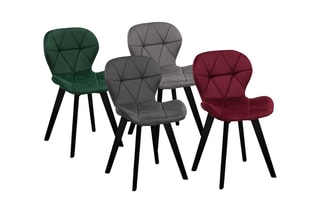 4 chaises en bois et hévéa Daisy - 50 x 79 x 47,5 cm