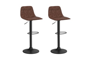 2 tabourets de bar Edison - 39 x 83-104 x 42 cm