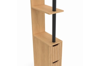 Colonne salle de bain 2 portes Faustine - 15,5 x 30 x 118,5 cm