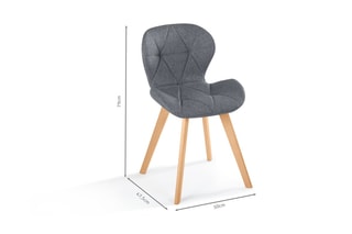 2 chaises en bois et hêtre Gatsby - 47,5 x 79 x 50 cm