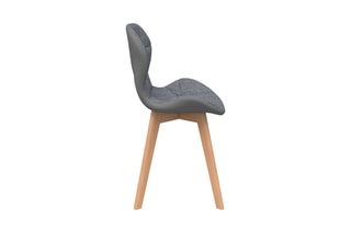 4 chaises en bois et hévéa Gladys - 50 x 48 x 79 cm