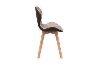 4 chaises Gladys - Structure en bois - Pieds en hévéa - 50 x 79 x 48 cm