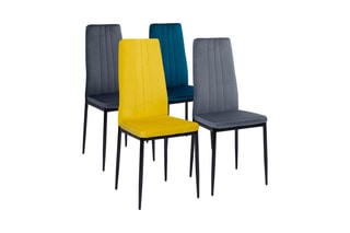 4 chaises Jade - 39 x 96 x 41,5 cm - Revêtement en velours