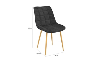 4 chaises en bois Mélinda - 20 x 46 x 62,5 cm