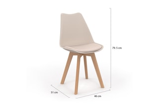 4 chaises Nordia - 46 x 79,5 x 51 cm