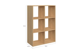 Meuble de rangement Faustine 6 cases - 60 x 30 x 88 cm 