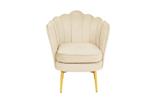 Fauteuil Arielle - Crème - Velours