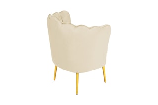 Fauteuil Arielle - Crème - Velours