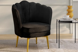 Fauteuil Arielle - Gris et doré