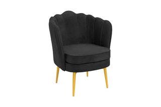 Fauteuil Arielle - Gris et doré