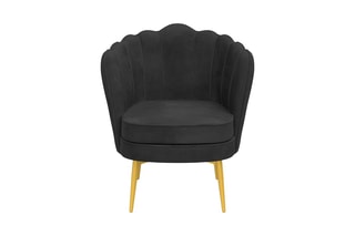 Fauteuil Arielle - Gris et doré
