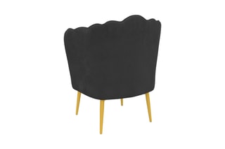 Fauteuil Arielle - Gris et doré