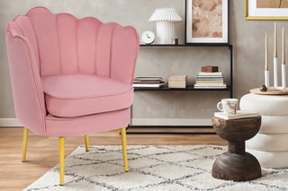 Fauteuil Arielle - Rose - Velours