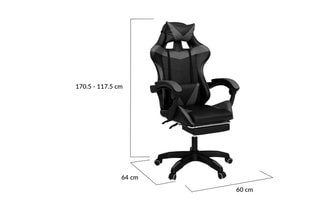 Fauteuil de bureau spécial gaming - Noir et gris